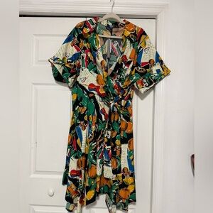 Eva Franco for Anthropologie - Alejandra Postcard faux wrap dress
